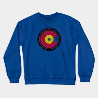 Colorado Flag Bike Wheel Crewneck Sweatshirt